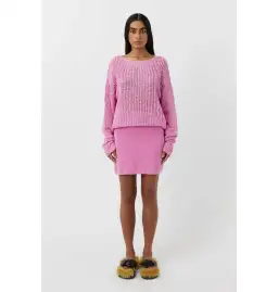 Camilla and Marc Mylo Knit Jumper S / AU 8 and Skirt Size M / AU 10 Set Bubblegum Pink