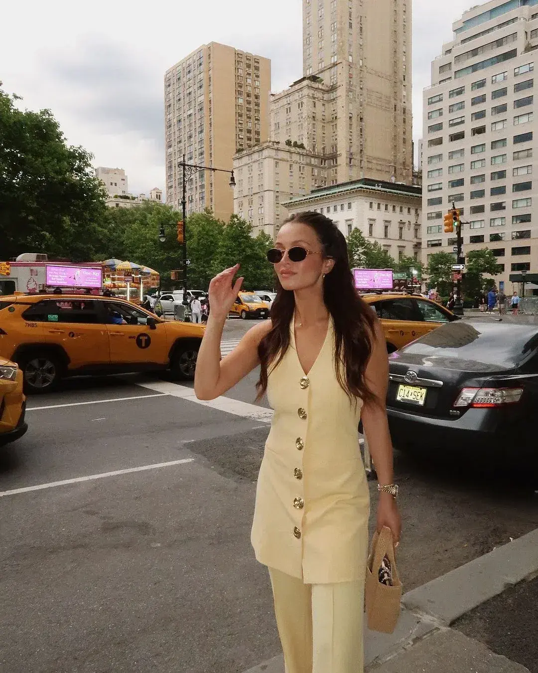 The Wolf Gang Irida Vest Dress Butter Size AU 10 for rent on The Volte - main image