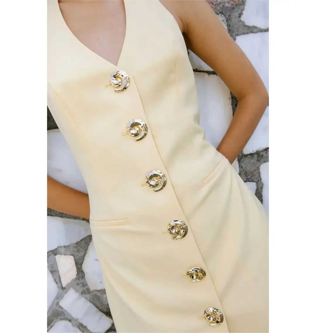 The Wolf Gang Irida Vest Dress Butter Size AU 10 for rent on The Volte - main image