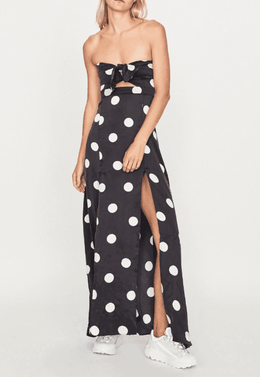 Bec and Bridge Black Polka dot maxi dress 6 for rent on The Volte - main image