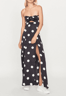 Bec and Bridge Black Polka dot maxi dress 6 for rent on The Volte - image 1
