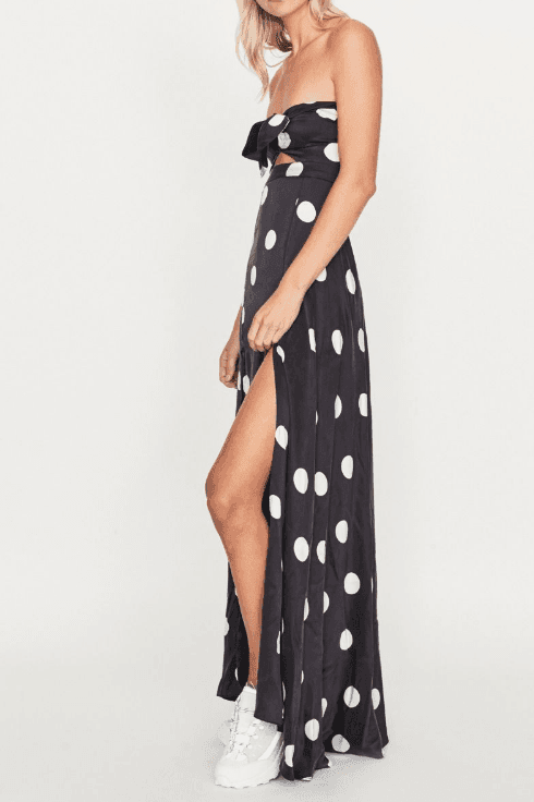 Bec and Bridge Black Polka dot maxi dress 6 for rent on The Volte - main image