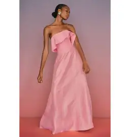 Aje Shallows Strapless Gown Bon Bon Pink Size AU 10 for rent on The Volte - image 4