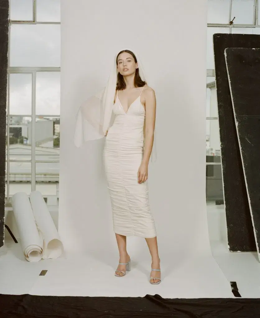 Paris Georgia Freddie Dress White Size 6 for rent on The Volte - main image