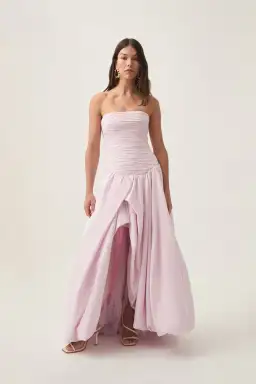 Aje Violette Bubble Hem Maxi Dress Pastel Pink Size 10 for rent on The Volte - image 1
