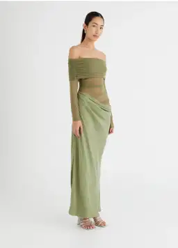 BENNI Yasmin Maxi Dress Pistachio Size AU 6 for rent on The Volte - image 2