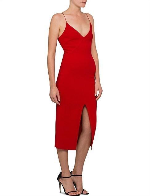 Bec & Bridge Tasha Midi Dress Red Size 8 for rent on The Volte - main image