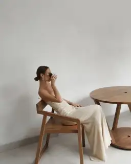 BENNI Juliano Sequin Slip Dress Light Toffee Size S / AU 8 for rent on The Volte - image 4