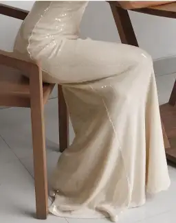 BENNI Juliano Sequin Slip Dress Light Toffee Size S / AU 8 for rent on The Volte - image 5