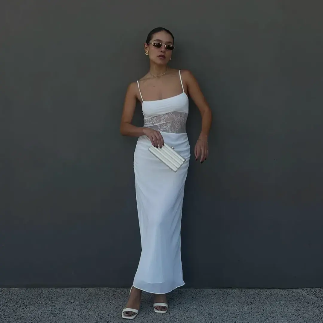 BENNI Gabriel Maxi Dress White Size S / AU 8 for rent on The Volte - main image