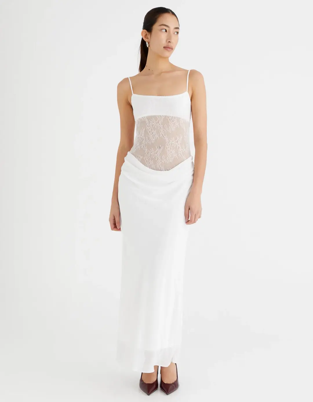 BENNI Gabriel Maxi Dress White Size S / AU 8 for rent on The Volte - main image