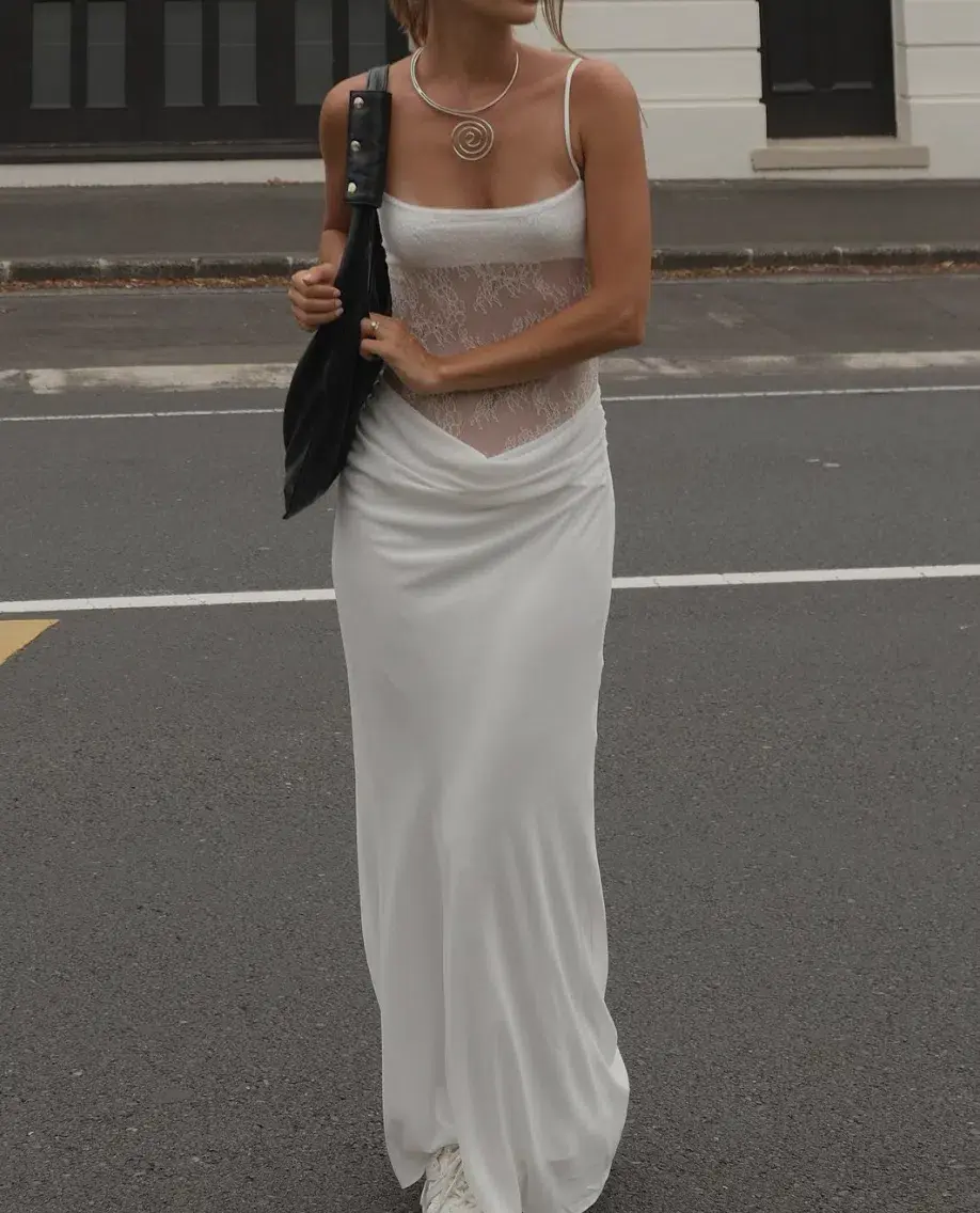 BENNI Gabriel Maxi Dress White Size S / AU 8 for rent on The Volte - main image