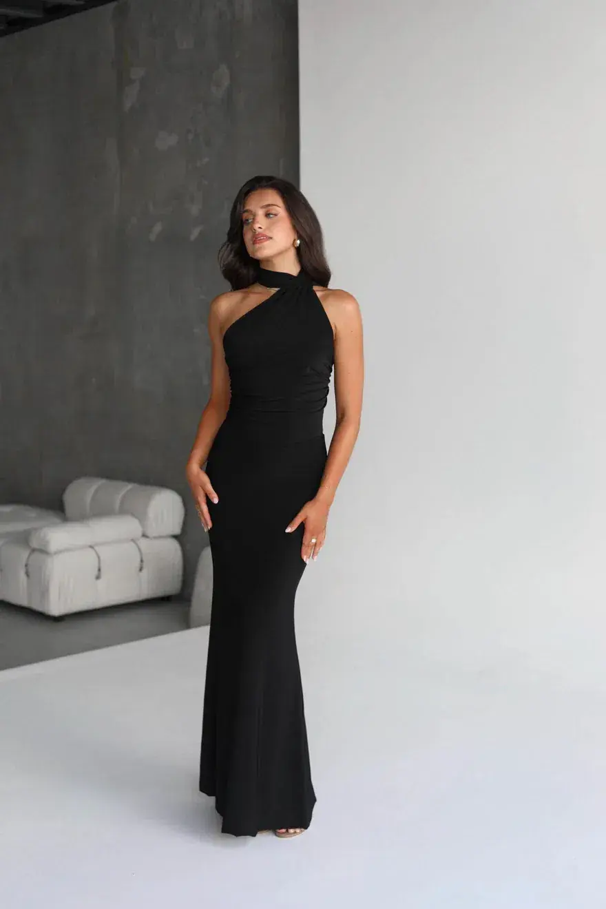 Natalie Rolt Fabienne Gown Black Size 1 / AU 8 for rent on The Volte - main image