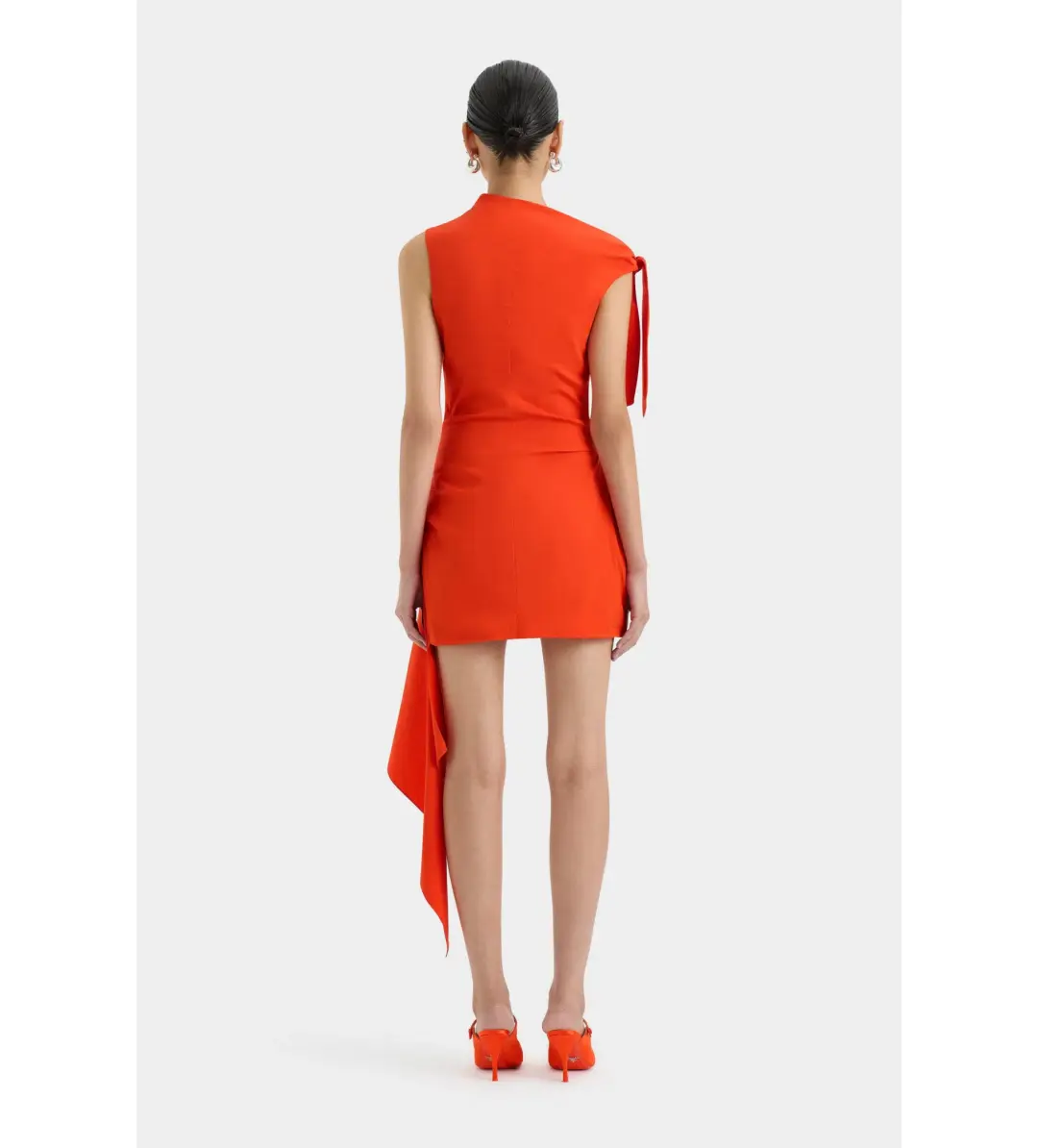 Sir The Label Dahlia Mini Dress in Tangerine Size 1/Au 8 for rent on The Volte - main image