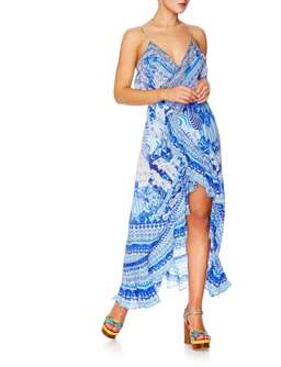 Camilla Throwing Shade Long Wrap Dress Size 8