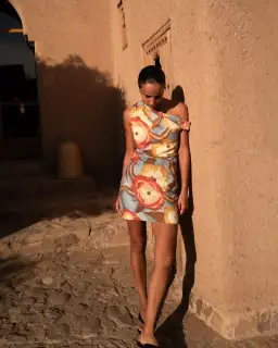 Sir the Label The Avery Twist Mini Dress Camellia Print Size 2/Au 10 for rent on The Volte - image 1