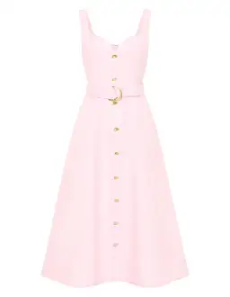 Aje Clay Belted Midi Dress Pastel Pink size8 for rent on The Volte - image 9