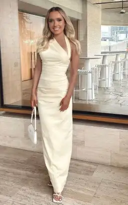 Sir the Label Giacomo Gathered Gown Butter Yellow Size 8 for rent on The Volte - image 5