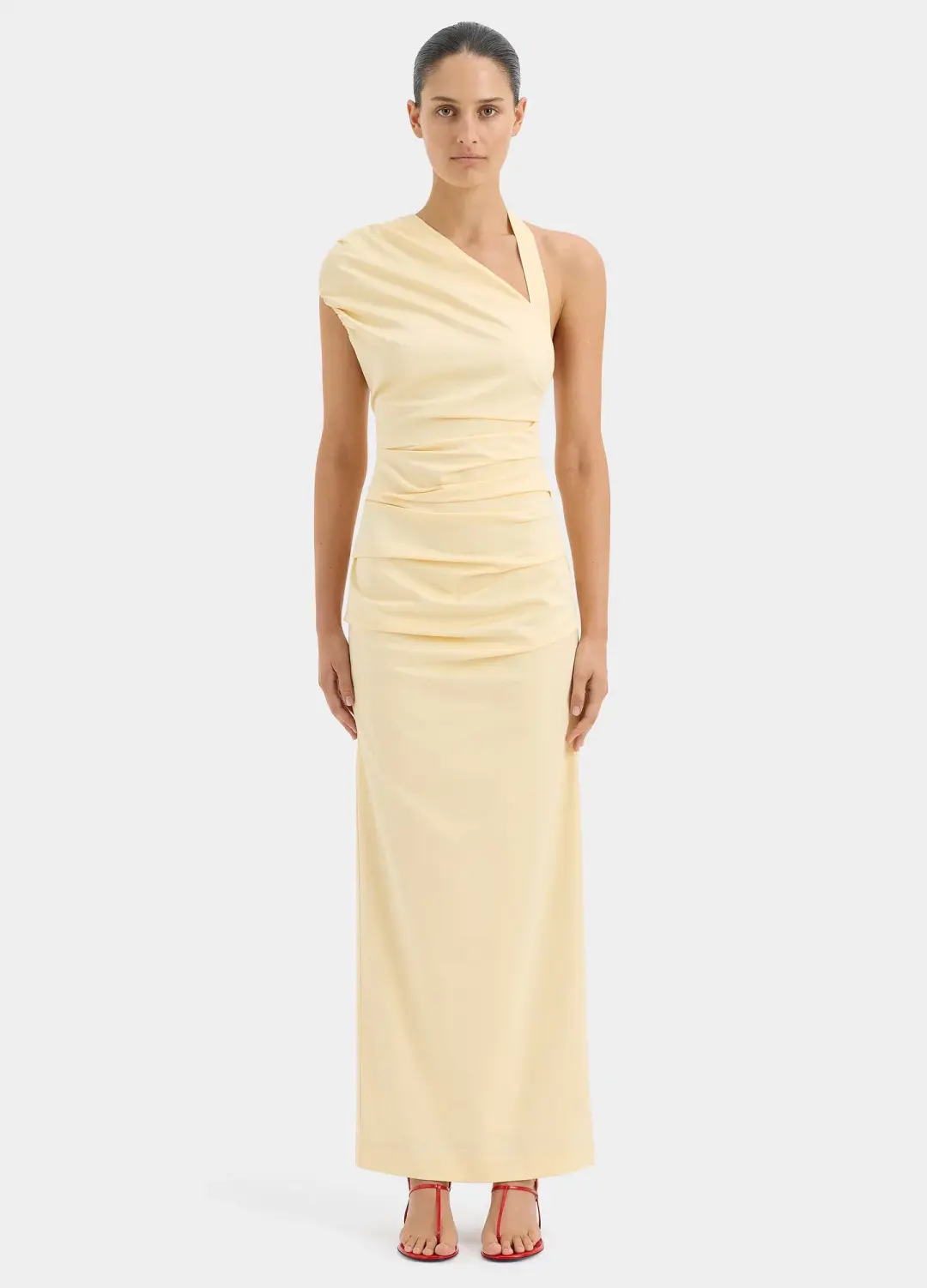 Sir the Label Giacomo Gathered Gown Butter Yellow Size 8 for rent on The Volte - main image