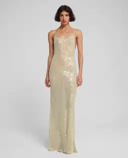 Rat & Boa Olympia Sequin Dress Ivory Size XXS / AU 4