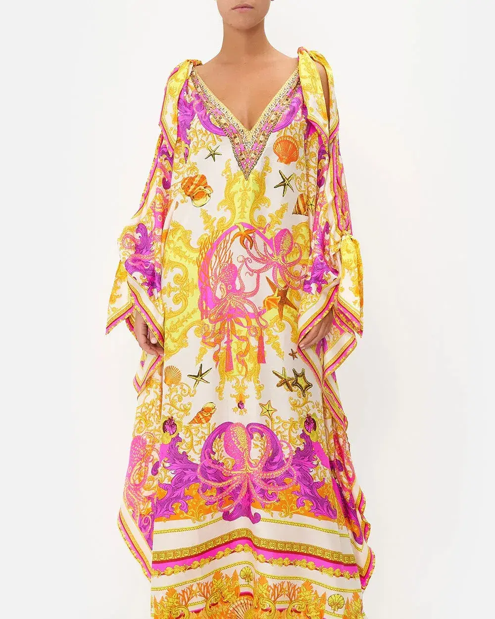 Camilla Squid Squad Scarf Tie Kaftan One Size for rent on The Volte - main image