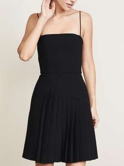 Dion Lee Coil Pleat mini black dress size 8