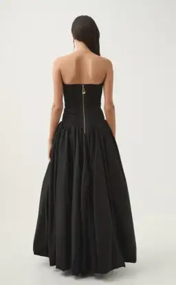 Aje Violette Bubble Hem Maxi Dress Black Size 10 for rent on The Volte - image 3