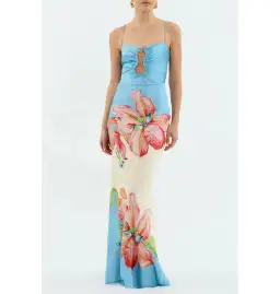Rebecca Vallance Orchid Oasis Strap Gown Print Size AU 10 for rent on The Volte - image 1