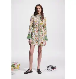 Alemais Arcade Mini Dress Print Size AU 8