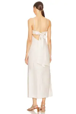 Zimmermann Lexi Column Midi Dress Ivory Palm Floral Size 1 / AU 10 for rent on The Volte - image 2