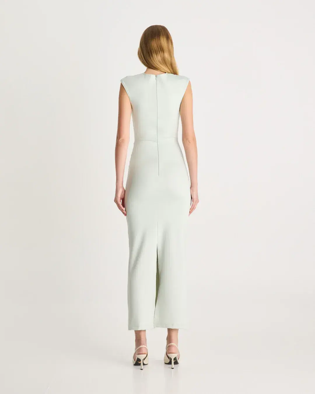 Romy Scuba Gathered Dress Mint Size 12 for rent on The Volte - main image