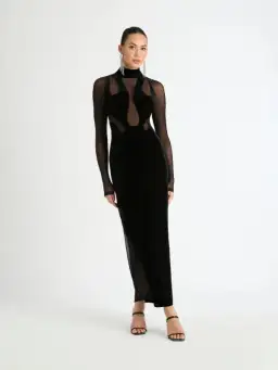 Sheike Medusa Maxi Dress Black Size AU 14 for rent on The Volte - image 1