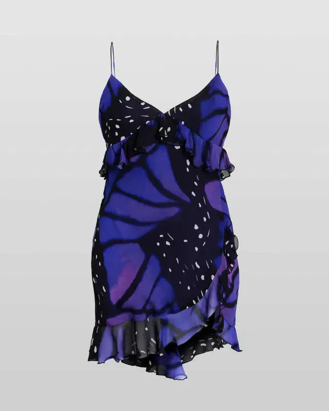 Rat & Boa Beatriz Dress Butterfly Print Size AU 8 for rent on The Volte - main image