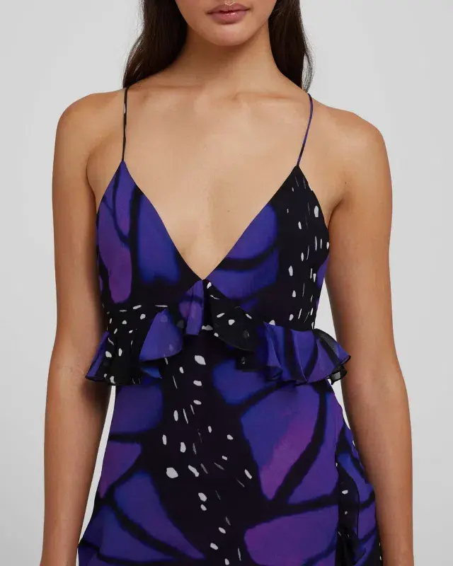 Rat & Boa Beatriz Dress Butterfly Print Size AU 8 for rent on The Volte - main image