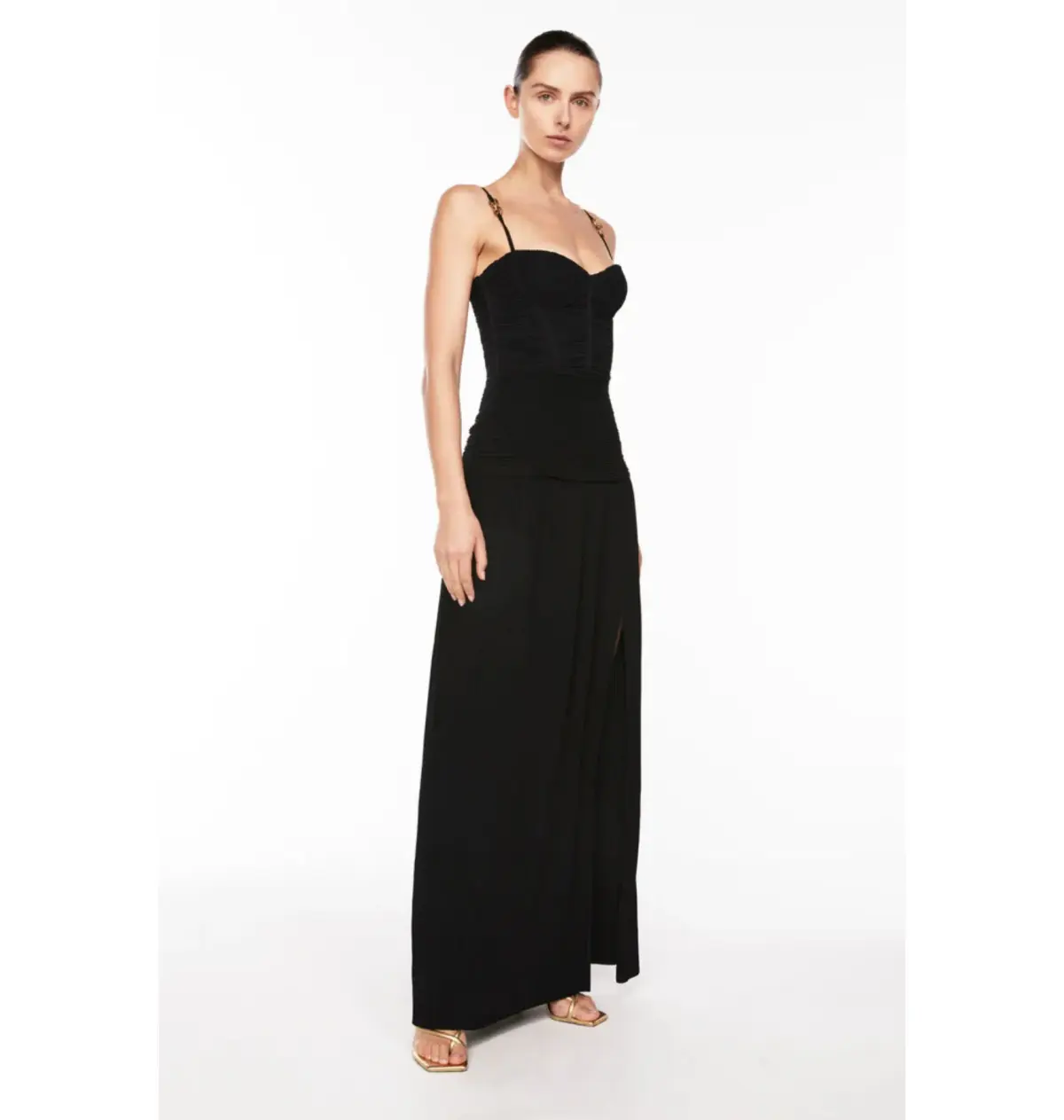 Manning Cartell Double Time Pleat Maxi Dress in Black Size AU 6 - Image 2