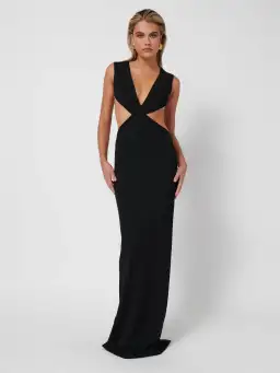 Effie Kats Valencia Gown In Black Size M / AU 10