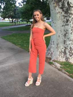 Kookai Oyster Jumpsuit Orange Size 6