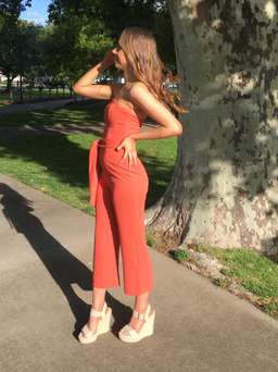 Kookai Oyster Jumpsuit Orange Size 6