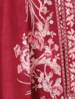 Zimmermann Tiggy Wrap Midi Dress Rhubarb Bird Floral Size 0 / 8 AU for rent on The Volte - image 3