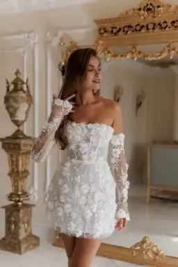 Rosie Estienne Isabelle Mini Dress White Size 8 for rent on The Volte - image 4