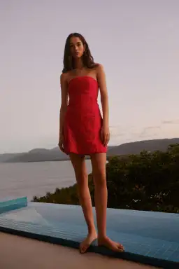 Aje Anima Ruched Mini Dress Size 12 for rent on The Volte - image 4