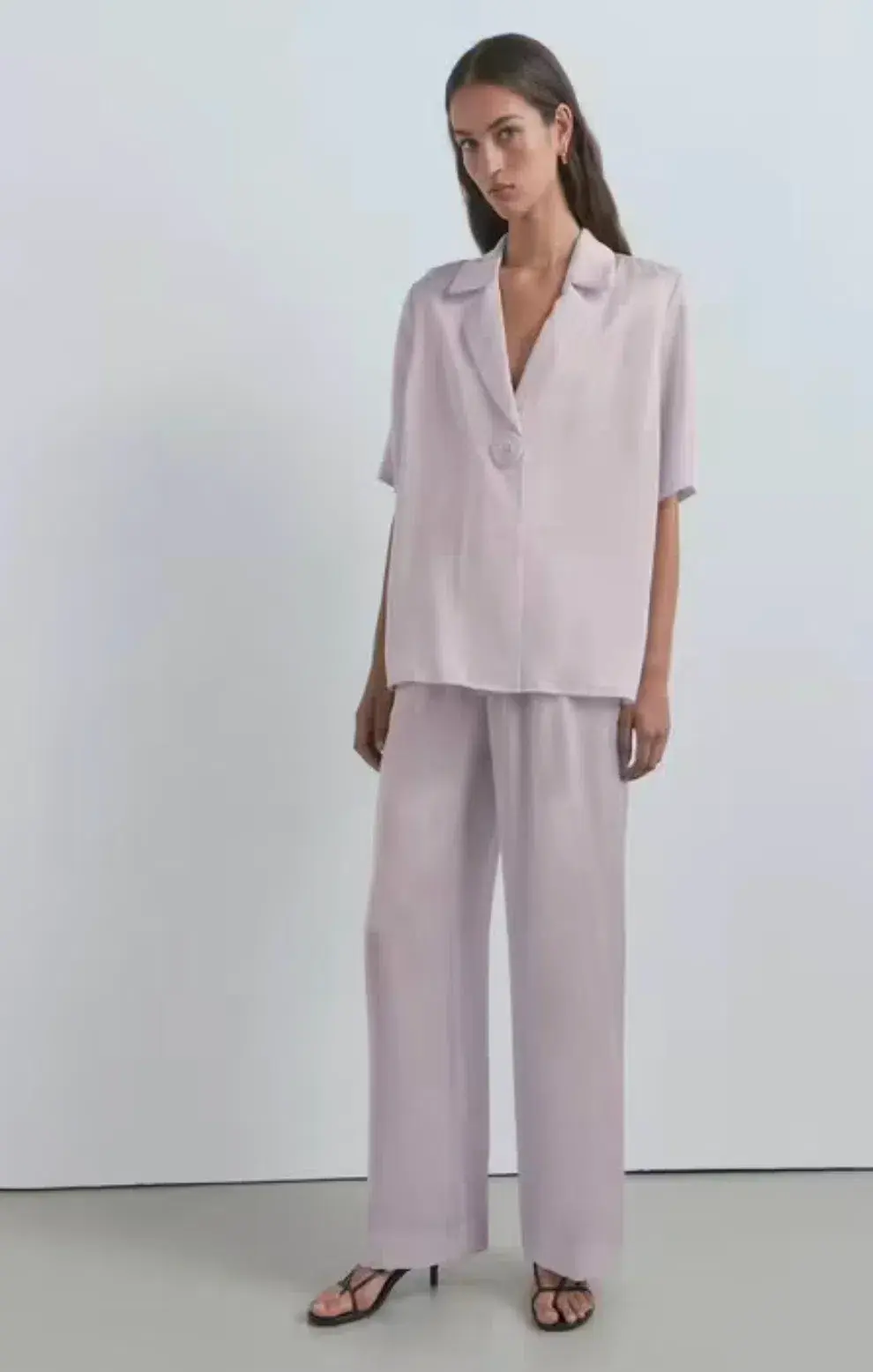 VIktoria & Woods Chorus Top & Pilor Pant Set Lilac Size 12 - Image 1