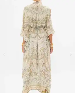 Camilla Ivory Tales Silk Kaftan With Hardware Cream One Size for rent on The Volte - image 4