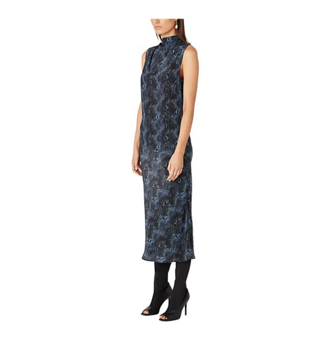Camilla and Marc Safari Top And Skirt In Exotic Python Blue Size AU 14 for rent on The Volte - main image