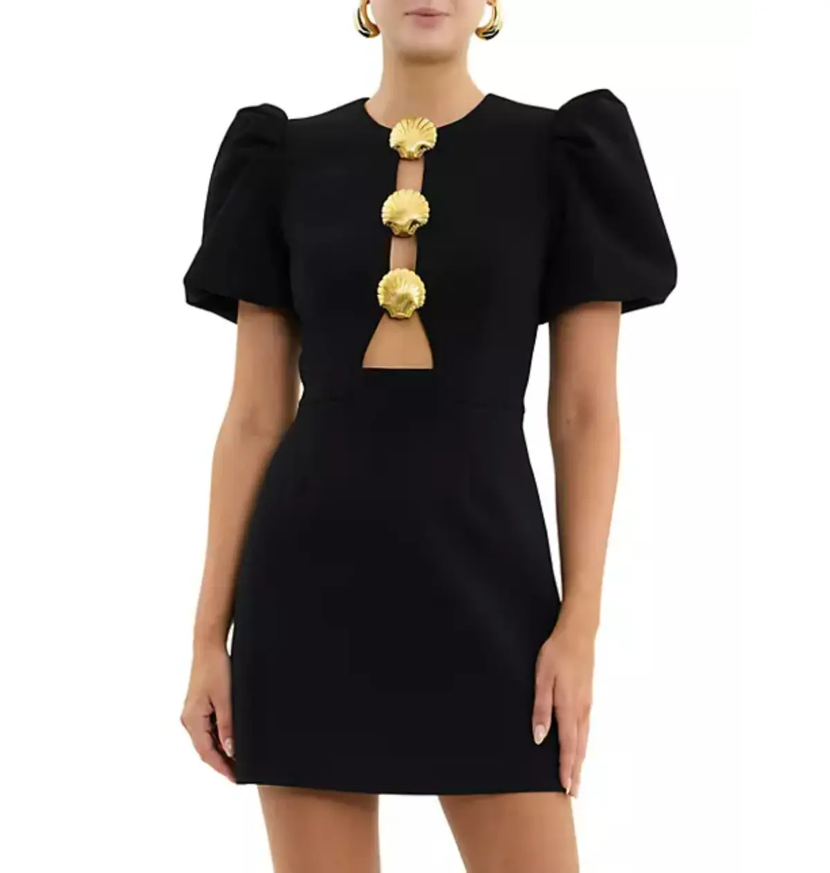 Rebecca Vallance Sirene Puff Sleeve Mini Dress Black Size AU 8 - Image 2