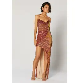 Winona Jiana Asymmetrical Dress Red Size AU 8 for rent on The Volte - image 1