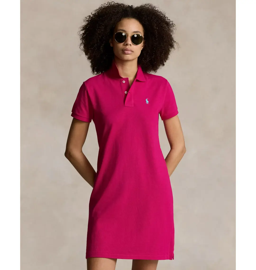 Polo Ralph Lauren Mesh Mini Dress Pink Size AU 8 for rent on The Volte - main image