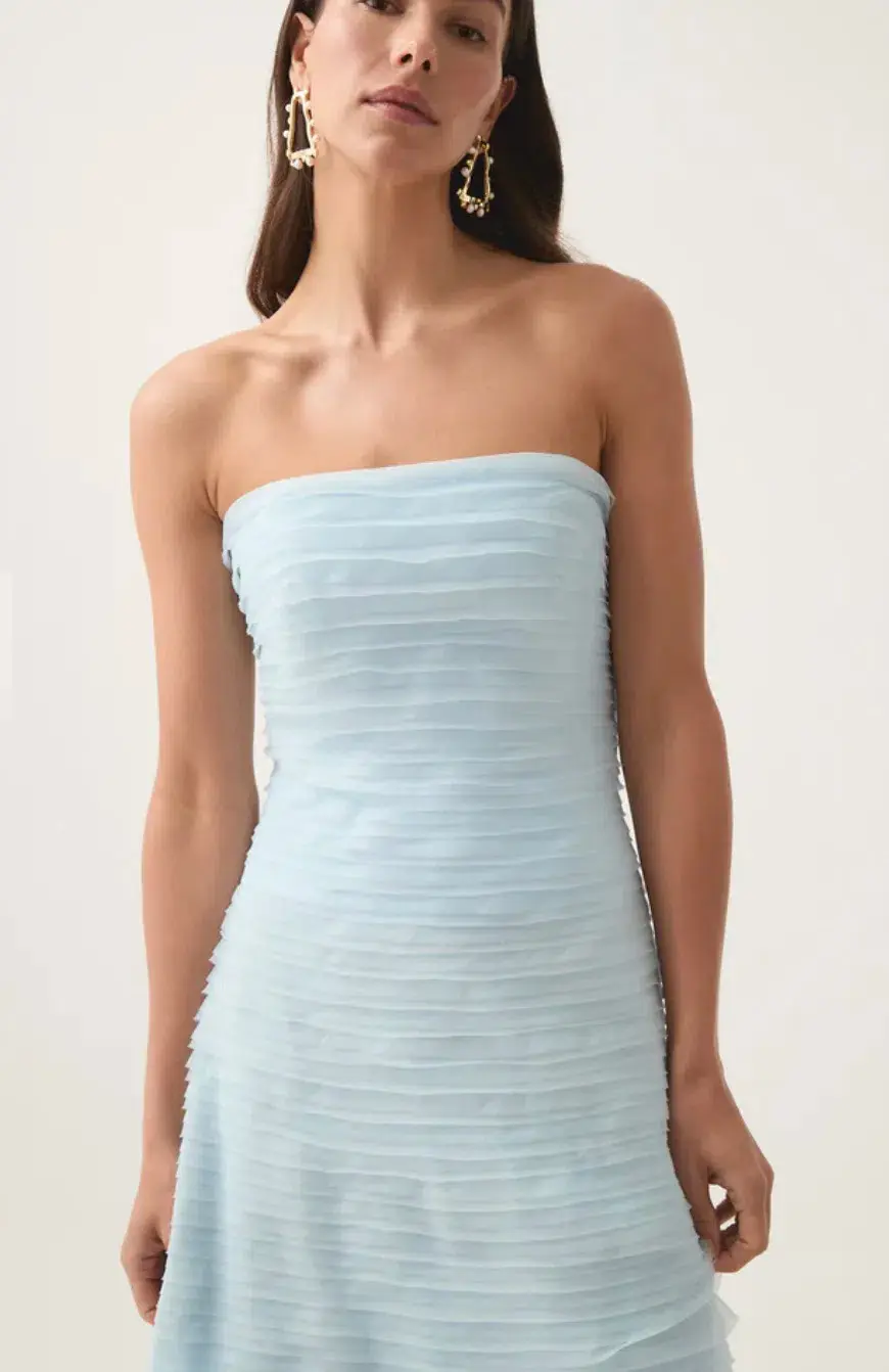 Aje Soundscape Maxi Dress Sea Breeze Size AU 8 for rent on The Volte - main image