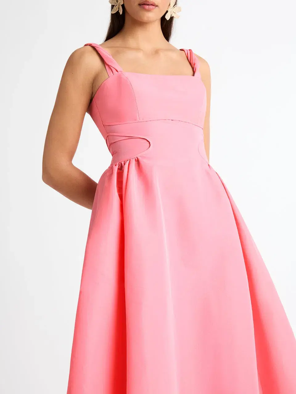 Sheike Jackie Midi Dress Pink Size 6 for rent on The Volte - main image