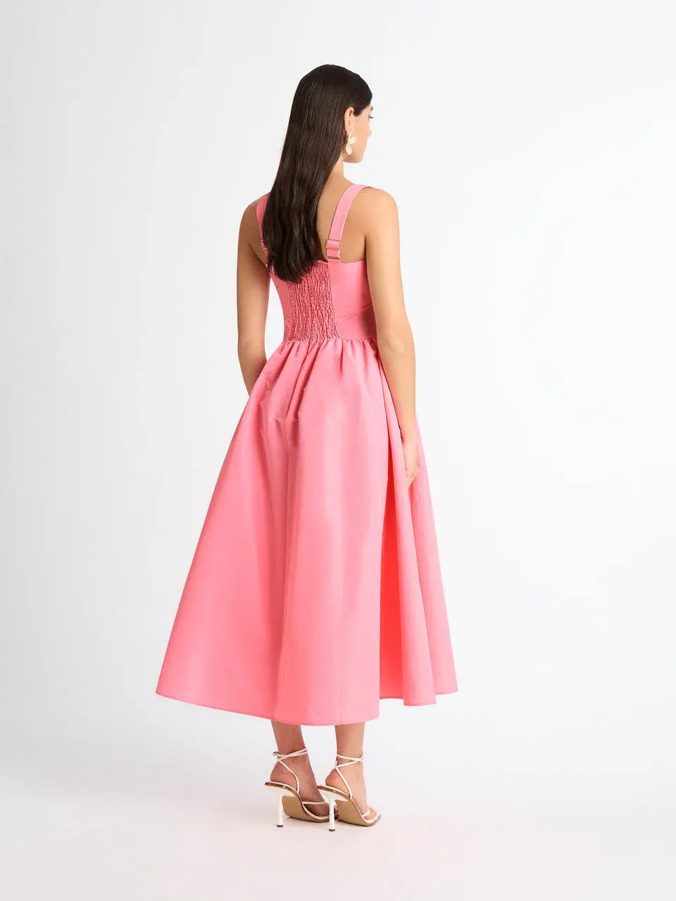 Sheike Jackie Midi Dress Pink Size 6 for rent on The Volte - main image